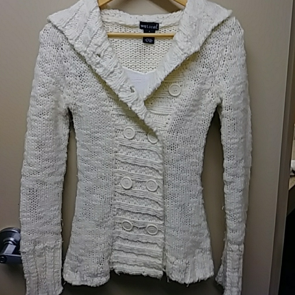 Off White Hooded Sweater